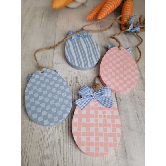 Easter hanging decor carrot egg bunny variety set - Picture 2 of 7